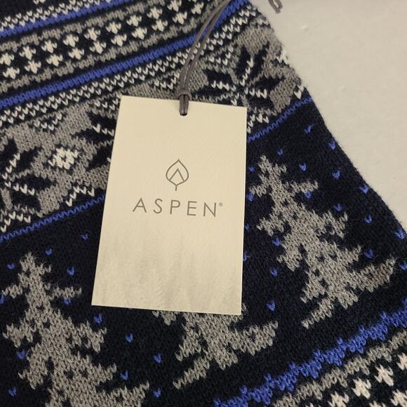 ASPEN Fair Isle Sweater Men Small Reindeer Snowflake Christmas Holiday Skiing - Picture 9 of 13